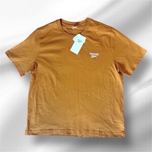 Women's Large Reebok Classics Embroidered Split Vector Gold Graphic T-Shirt NWT